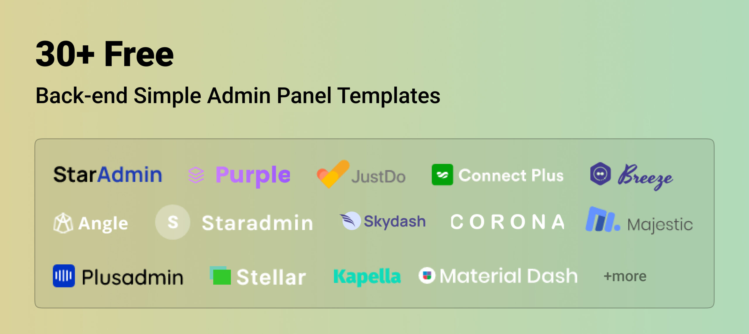 30+ Free Back-end Simple Admin Panel Templates