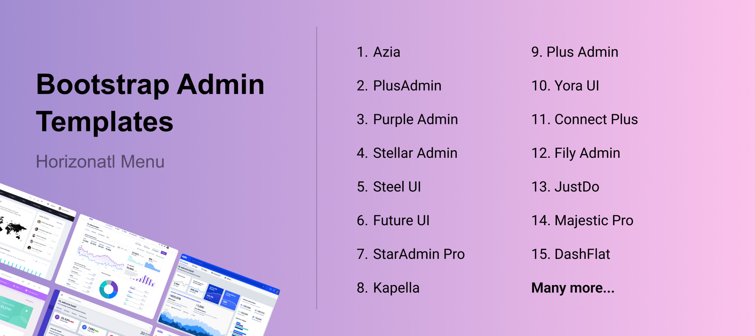  Best Bootstrap Admin Templates of 2020 with Horizontal Menu