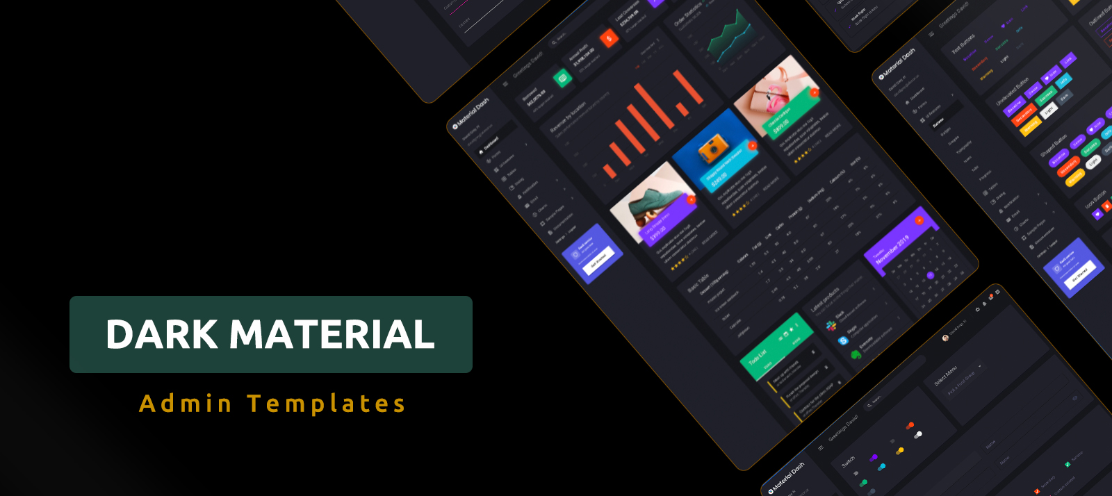  Dark Material Design Admin Templates You Do Not Want To Miss Out in 2020