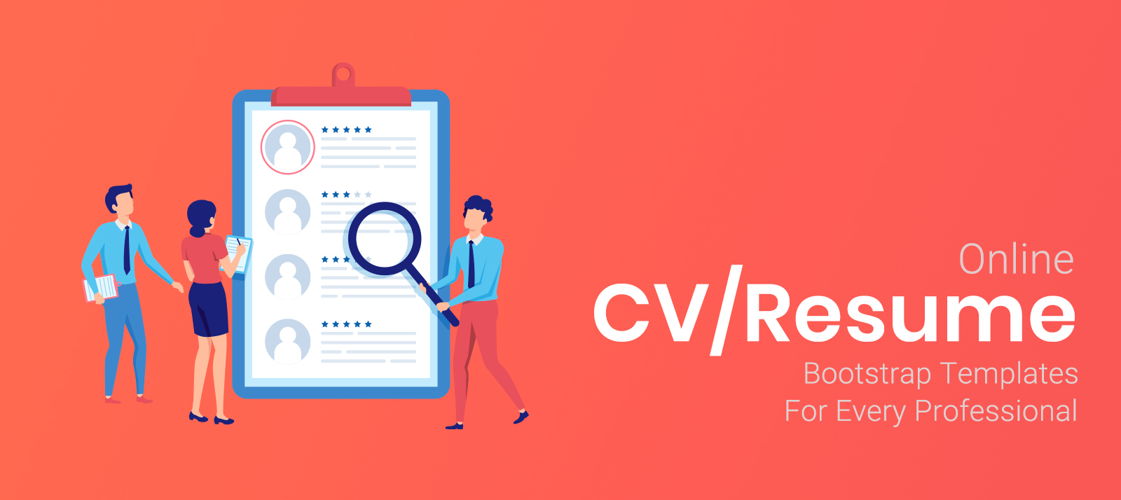  Free and Premium Online CV/Resume Bootstrap Templates For Every Professional 