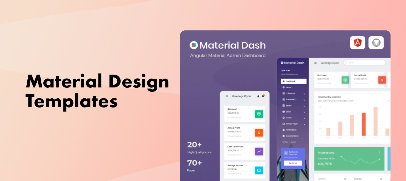  10+ Best and Easy To Use Material Design Admin Templates