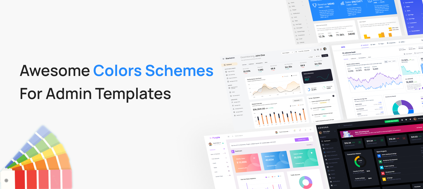  Top Website Color Schemes for Eye-Catching Admin Templates
