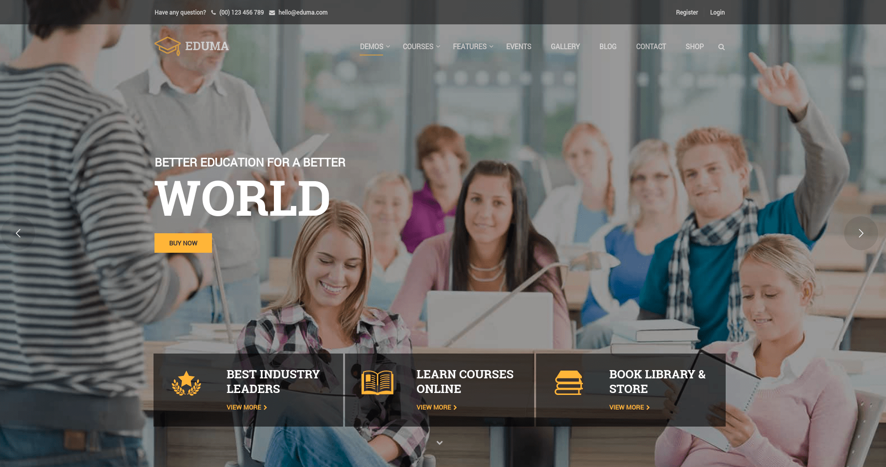 Education WordPress Theme world