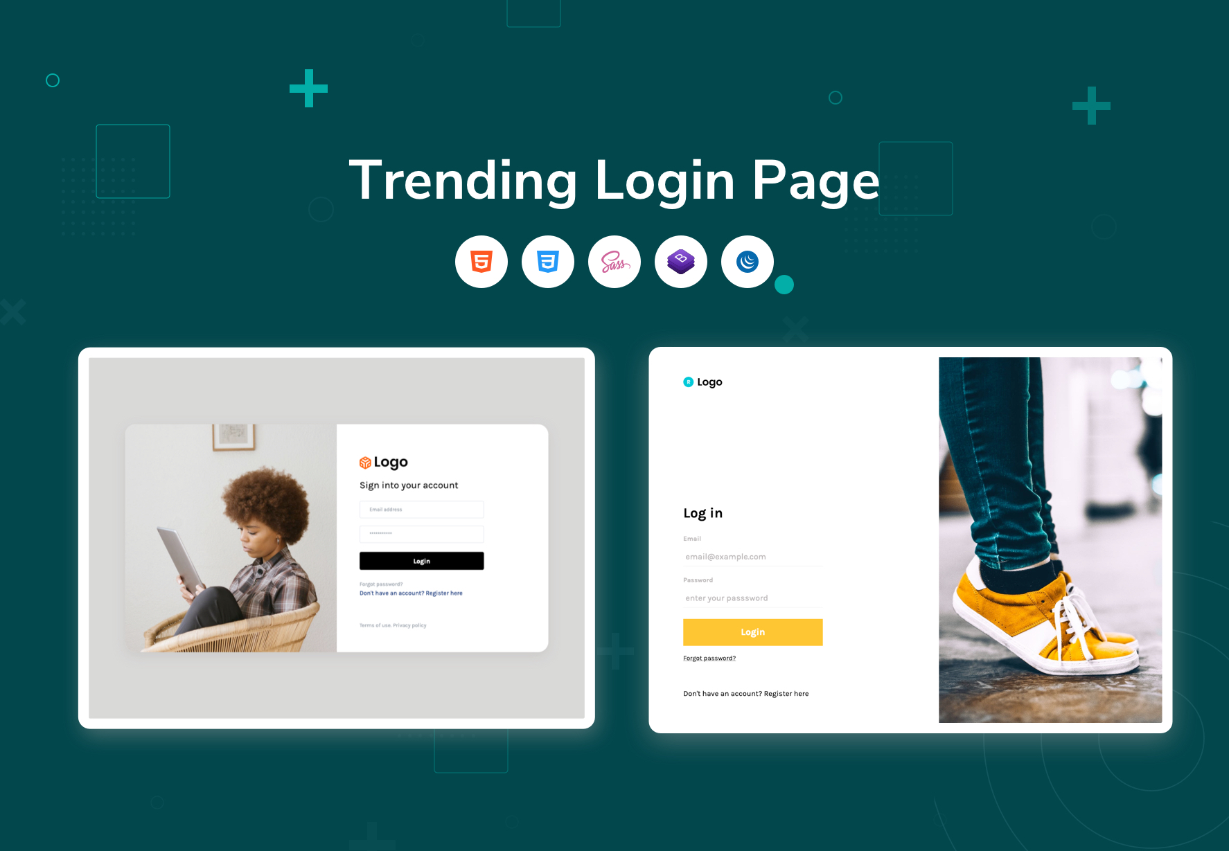 login form template from bootstrapdash