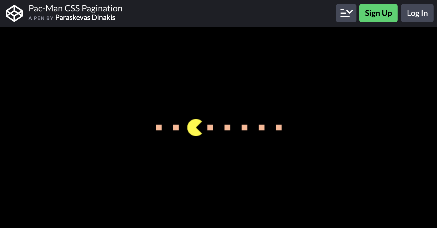 Pac-Man CSS Pagination