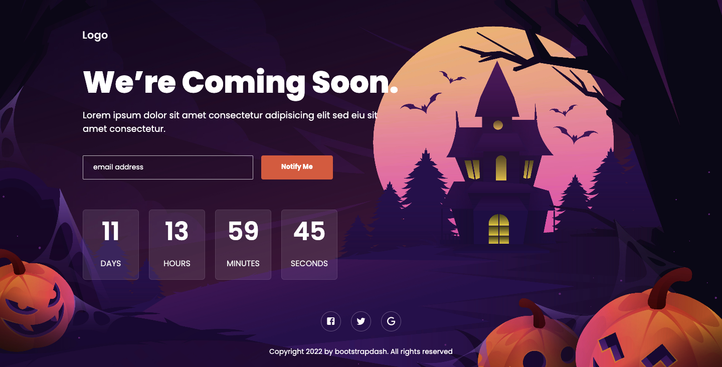 coming soon halloween created by bootstrapdash