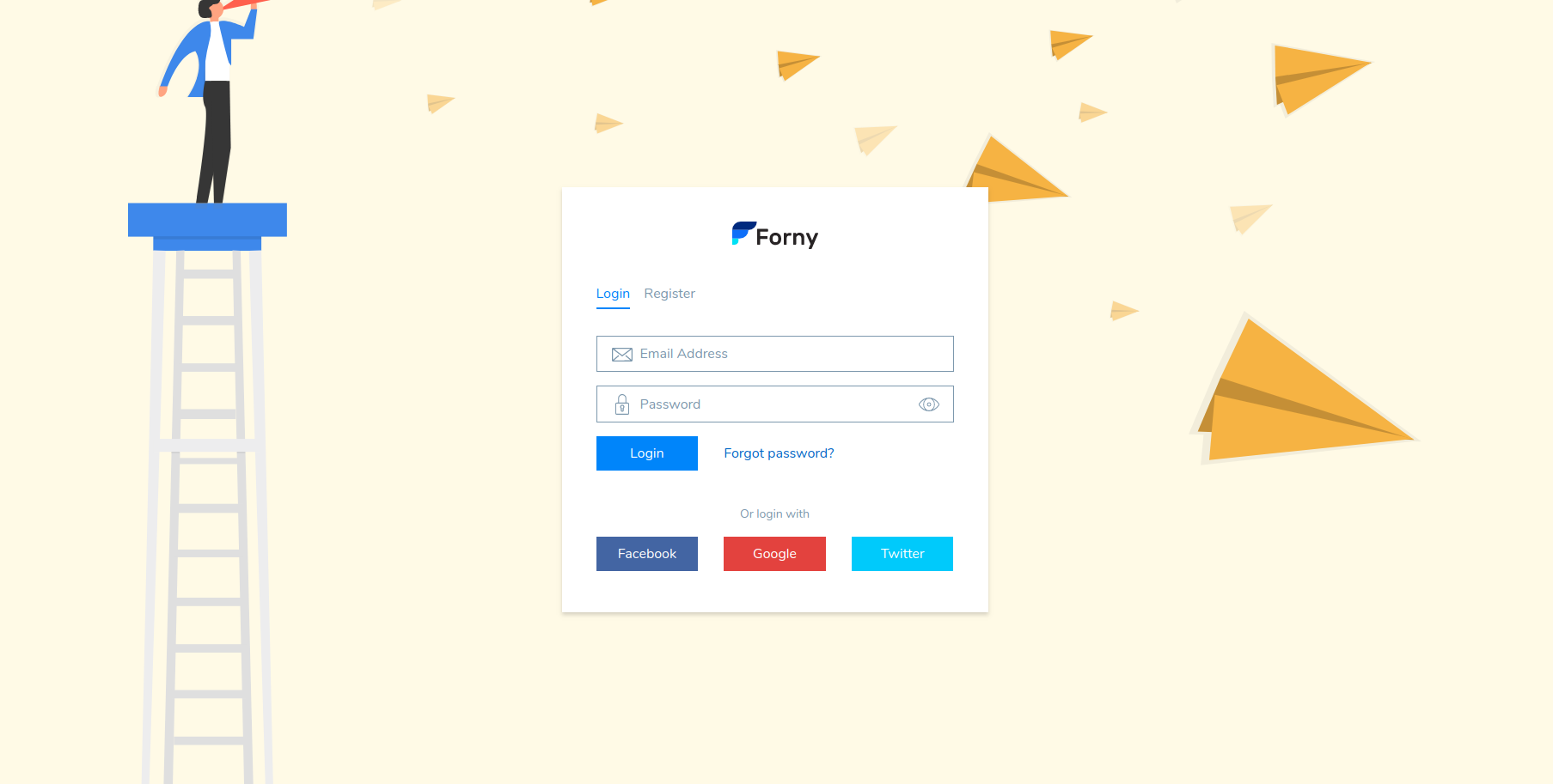 forny bootstrap 4 login template