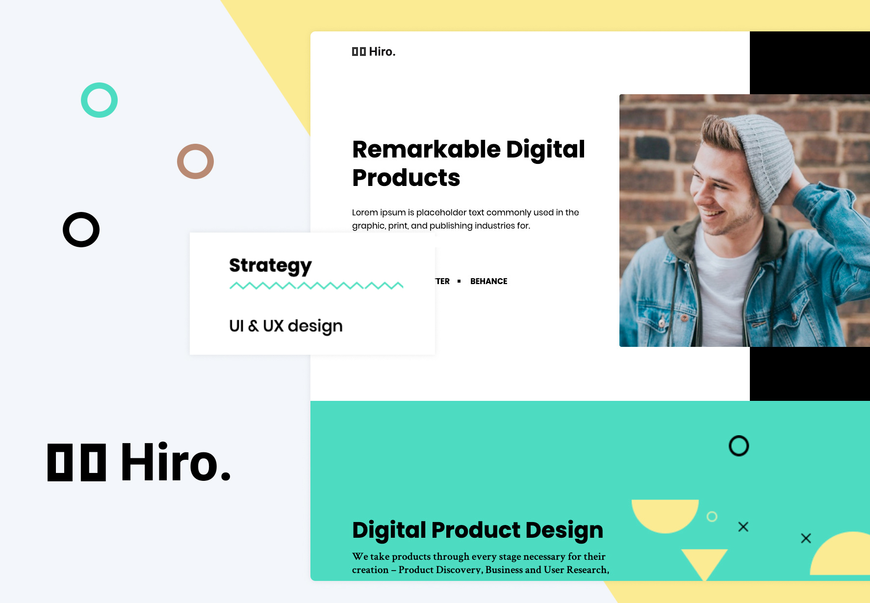 Hiro is an excellent landing page template