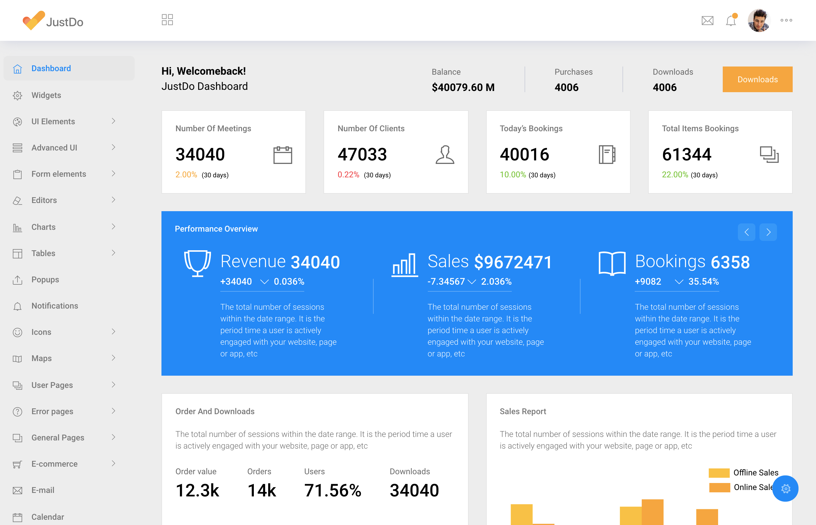 justdo angular is the best Bootstrap Angular admin template