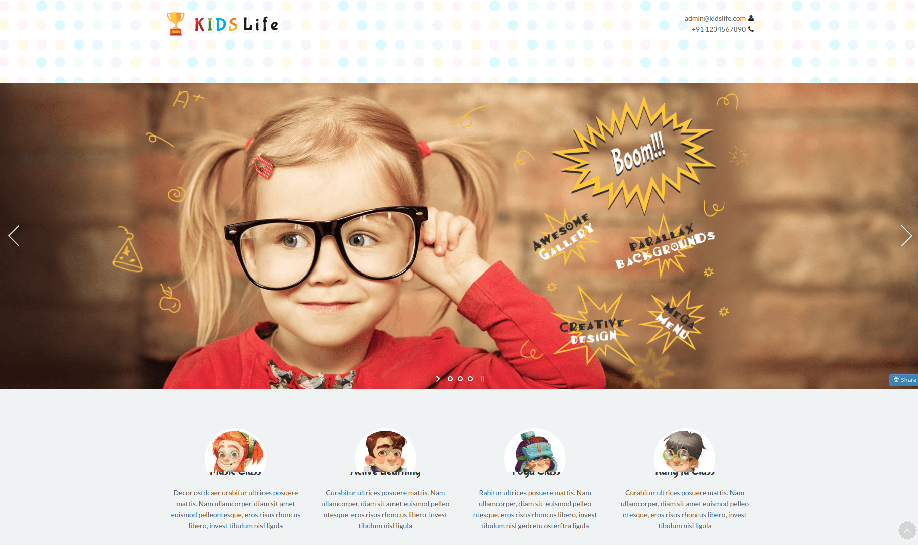 kidslife wordpress theme