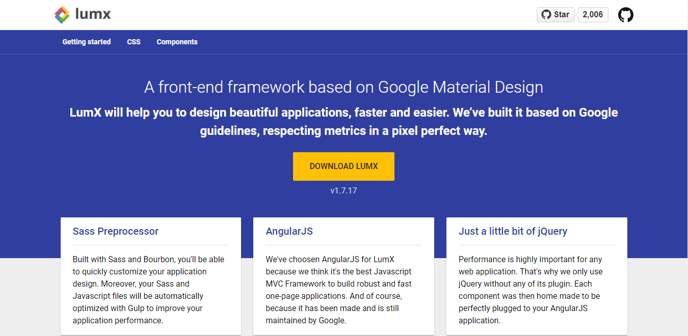 Lumx Material Design framework