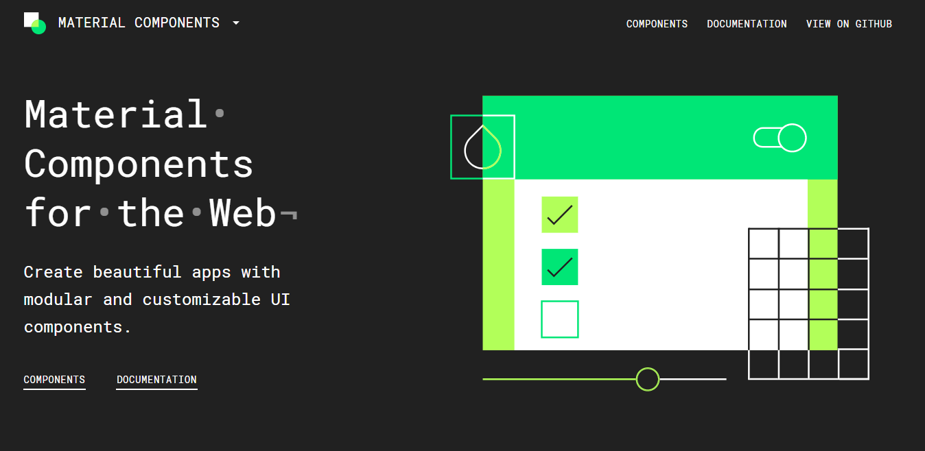 Material components for the Web Material Design framework