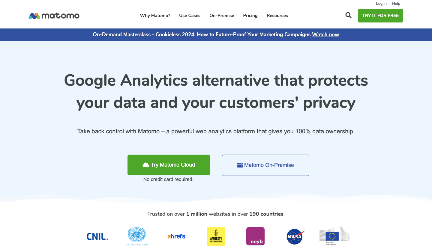 google analytics alternative with customer privacy