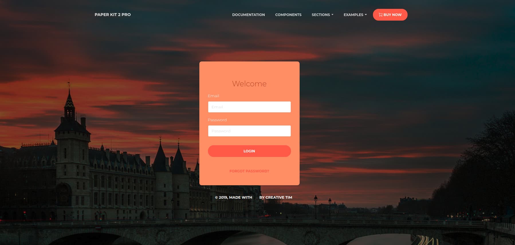 paperkit 2 pro login page template