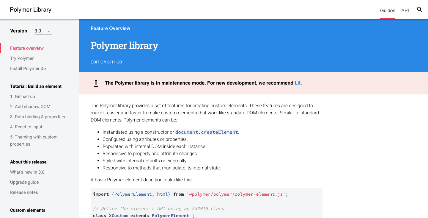 polymer javascript framework