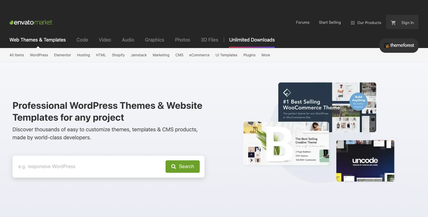 themeforest bootstrap marketplaces