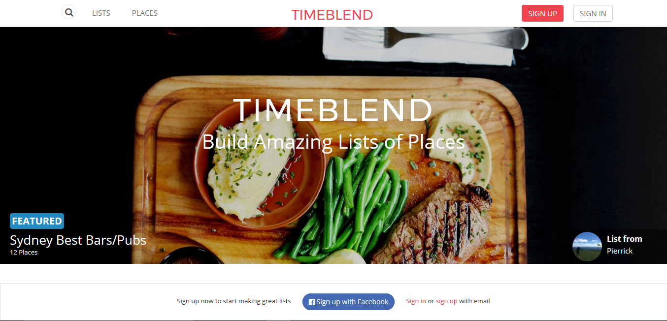 Timeblend Bootstrap example