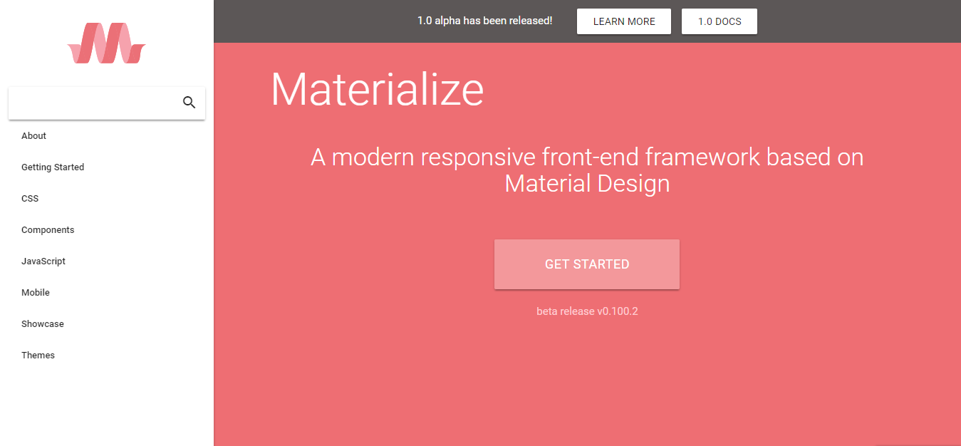 Materialize Material Design framework