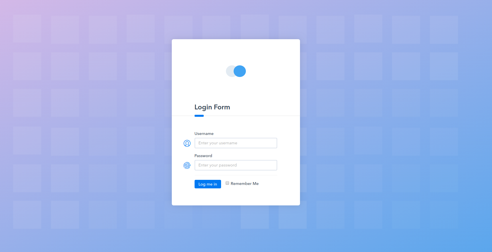The login page of Light Admin Bootstrap 4 template