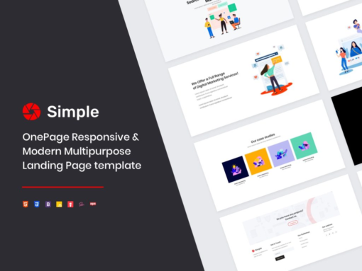 simple one page responsive template