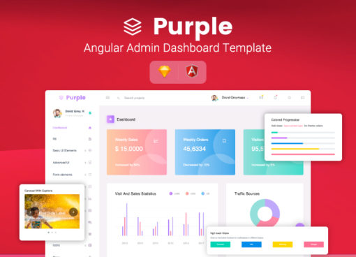 angular 2 admin template purple angular
