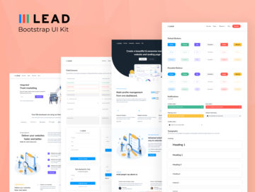 Bootstrap UI kit Lead UI cover image