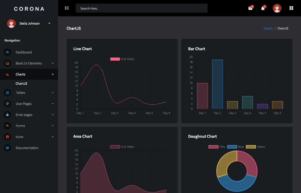This is a preview of a free vue js admin template