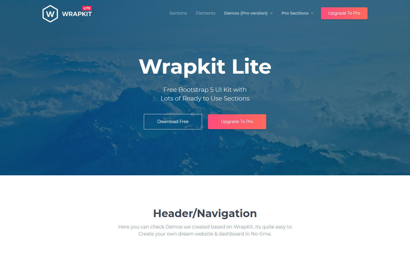 WrapKit is a free bootstrap ui kit from wrappixel