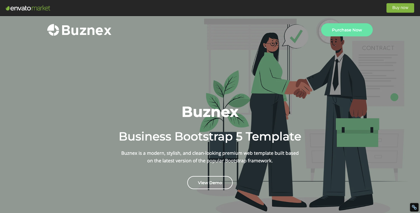 Buznex bootstrap startup website templates